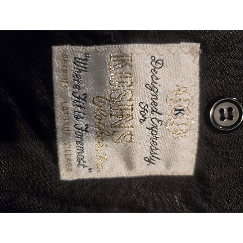 Vintage Charles Jourdan Monsieur Wool Blazer 50R Double Breasted Pinstripe USA - Picture 6 of 10